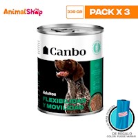 Canbo Pate Perro Flexibilidad Y Movilidad Lta 330Gr X 3 Un